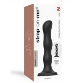 Черная насадка Strap-On-Me Dildo Geisha Balls size M - Strap-on-me - купить с доставкой в Казани