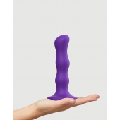 Фиолетовая насадка Strap-On-Me Dildo Geisha Balls size M - Strap-on-me - купить с доставкой в Казани