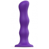 Фиолетовая насадка Strap-On-Me Dildo Geisha Balls size M - Strap-on-me - купить с доставкой в Казани