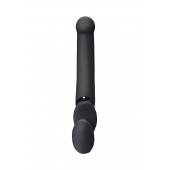 Черный безремневой вибрострапон Silicone Bendable Strap-On - size XL - Strap-on-me - купить с доставкой в Казани