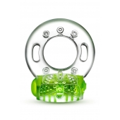 Зеленое эрекционное виброкольцо Arouser Vibrating C-Ring - Blush Novelties - в Казани купить с доставкой