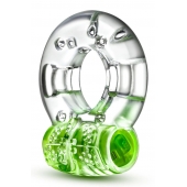 Зеленое эрекционное виброкольцо Arouser Vibrating C-Ring - Blush Novelties - в Казани купить с доставкой
