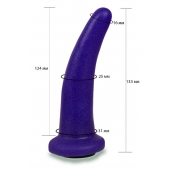 Фиолетовая гладкая изогнутая насадка-плаг - 13,3 см. - LOVETOY (А-Полимер) - купить с доставкой в Казани