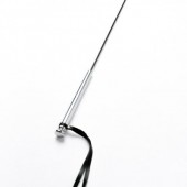 Черный кожаный стек с гладкой ручкой - 55 см. - Crazy Handmade - купить с доставкой в Казани