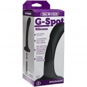 Черная изогнутая насадка Vac-U-Lock G-Spot - 16,5 см. - Doc Johnson - купить с доставкой в Казани