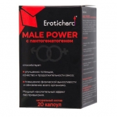 Капсулы для мужчин Erotichard male power с пантогематогеном - 20 капсул (0,370 гр.) - Erotic Hard - купить с доставкой в Казани