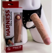 Насадка-фаллос в комплекте с трусиками Harness - 21,6 см. - LOVETOY (А-Полимер) - купить с доставкой в Казани