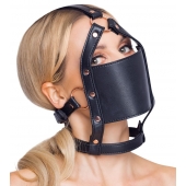 Черный намордник с кляпом-шаром Head Harness With A Gag - Orion - купить с доставкой в Казани