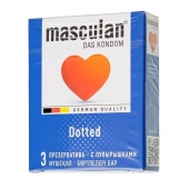 Презервативы с пупырышками Masculan Dotted - 3 шт. - Masculan - купить с доставкой в Казани