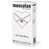 Ультрапрочные презервативы Masculan Ultra Safe Black - 10 шт. - Masculan - купить с доставкой в Казани