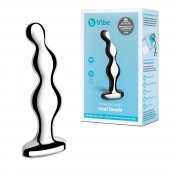 Стальной анальный фаллоимитатор для простаты Stainless Steel Anal Beads - 13 см. - b-Vibe - в Казани купить с доставкой