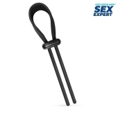 Черный ремень-лассо для усиления эрекции - Sex Expert - в Казани купить с доставкой
