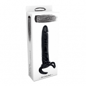 Чёрная насадка-фаллос для двойного проникновения INFLATABLE DILDO SLIM DONG  - 13,5 см. - Toyz4lovers - в Казани купить с доставкой