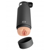 Серый мастурбатор в виде бутылки F*ck Flask - Pipedream - в Казани купить с доставкой