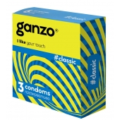 Классические презервативы с обильной смазкой Ganzo Classic - 3 шт. - Ganzo - купить с доставкой в Казани