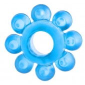 Голубая гелевая насадка-цветок - Toyfa Basic - в Казани купить с доставкой