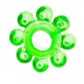 Зеленое эрекционное кольцо-цветок - Toyfa Basic - в Казани купить с доставкой