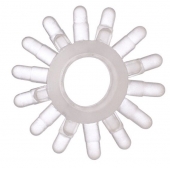 Прозрачное гелевое эрекционное кольцо с шипиками - Toyfa Basic - в Казани купить с доставкой