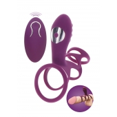 Фиолетовая эрекционная вибронасадка Halo Halo C-Ring Sleeve - Toy Joy - в Казани купить с доставкой