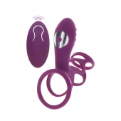 Фиолетовая эрекционная вибронасадка Halo Halo C-Ring Sleeve - Toy Joy - в Казани купить с доставкой