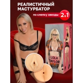 Двусторонний мастурбатор Lola Taylor - 22 см. - ФлешНаш - в Казани купить с доставкой