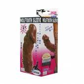 Коричневая насадка на пенис Wolftooth Sleeve - 13 см. - Baile - в Казани купить с доставкой