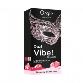 Съедобный жидкий вибратор Dual Vibe! со вкусом клубничного джина с тоником - 15 мл. - ORGIE - купить с доставкой в Казани