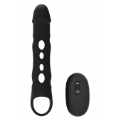 Черная насадка-удлинитель Vibrating Extender With Remote с вибрацией - Dream Toys - в Казани купить с доставкой
