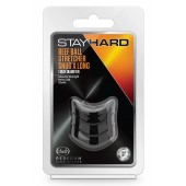 Черное эрекционное кольцо на мошонку Beef Ball Stretcher Snug X Long - Blush Novelties - в Казани купить с доставкой