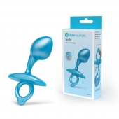Голубая анальная пробка для массажа простаты Bulb Silicone Prostate Plug - 10,7 см. - b-Vibe - в Казани купить с доставкой