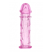Розовая насадка фаллической формы - 12,5 см. - A-toys - в Казани купить с доставкой