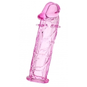 Розовая насадка фаллической формы - 12,5 см. - A-toys - в Казани купить с доставкой