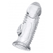 Прозрачная насадка на пенис с шипиками и коготком - 13,5 см. - A-toys - в Казани купить с доставкой