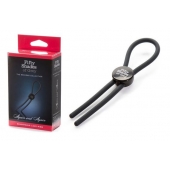 Тёмно-серое эрекционное кольцо с зажимом Again and Again Adjustable Cock Ring - Fifty Shades of Grey - в Казани купить с доставкой