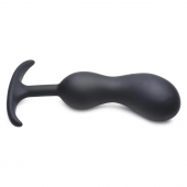 Черный массажер простаты с утяжелителями Premium Silicone Weighted Prostate Plug Large - 18,8 см. - XR Brands - в Казани купить с доставкой