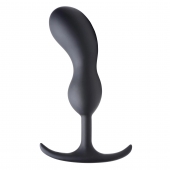 Черный массажер простаты с утяжелителями Premium Silicone Weighted Prostate Plug Large - 18,8 см. - XR Brands - в Казани купить с доставкой