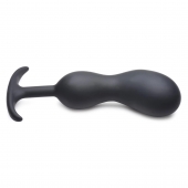 Черный массажер простаты с утяжелителями Premium Silicone Weighted Prostate Plug XL - 20,8 см. - XR Brands - в Казани купить с доставкой