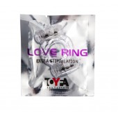 Прозрачное виброкольцо с двумя вибропульками - Toyfa Basic - в Казани купить с доставкой