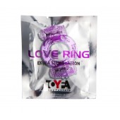 Фиолетовое виброкольцо с двумя вибропульками - Toyfa Basic - в Казани купить с доставкой