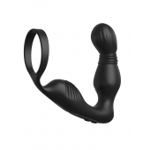 Черный вибростимулятор простаты с эрекционным кольцом Ass-Gasm Pro P-Spot Milker - Pipedream - в Казани купить с доставкой