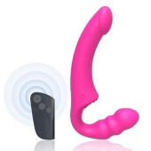 Розовый безремневой страпон Straples Strap-On Dildo - Erokay - купить с доставкой в Казани