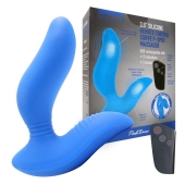 Синий вибромассажер простаты 3,5’’ Remote Control Curve P-spot Massager - 12 см. - Erokay - в Казани купить с доставкой