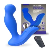 Синий вибромассажер простаты 3,5’’ Remote Control P-spot Massager - 12,5 см. - Erokay - в Казани купить с доставкой