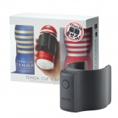 Набор Tenga Cup Vibrator 1st Set: вибратор Cup Vibrator, мастурбатор Original Vacuum Cup, мастурбатор Premium Original Vacuum Cup - Tenga - в Казани купить с доставкой
