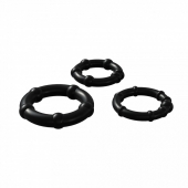 Набор из 3 черных эрекционных колец Babooom Ring Set - Adrien Lastic - в Казани купить с доставкой