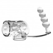 Прозрачная насадка на пенис и мошонку с анальным стимулятором Rilley - Baile - в Казани купить с доставкой