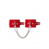 Красные мягкие кожаные оковы с люверсами - Pecado - купить с доставкой в Казани