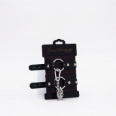 Черно-красные кожаные оковы - Crazy Handmade - купить с доставкой в Казани