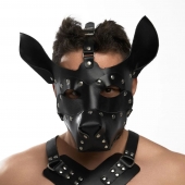 Черная кожаная маска «Собака» - Crazy Handmade - купить с доставкой в Казани