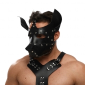 Черная кожаная маска «Собака» - Crazy Handmade - купить с доставкой в Казани